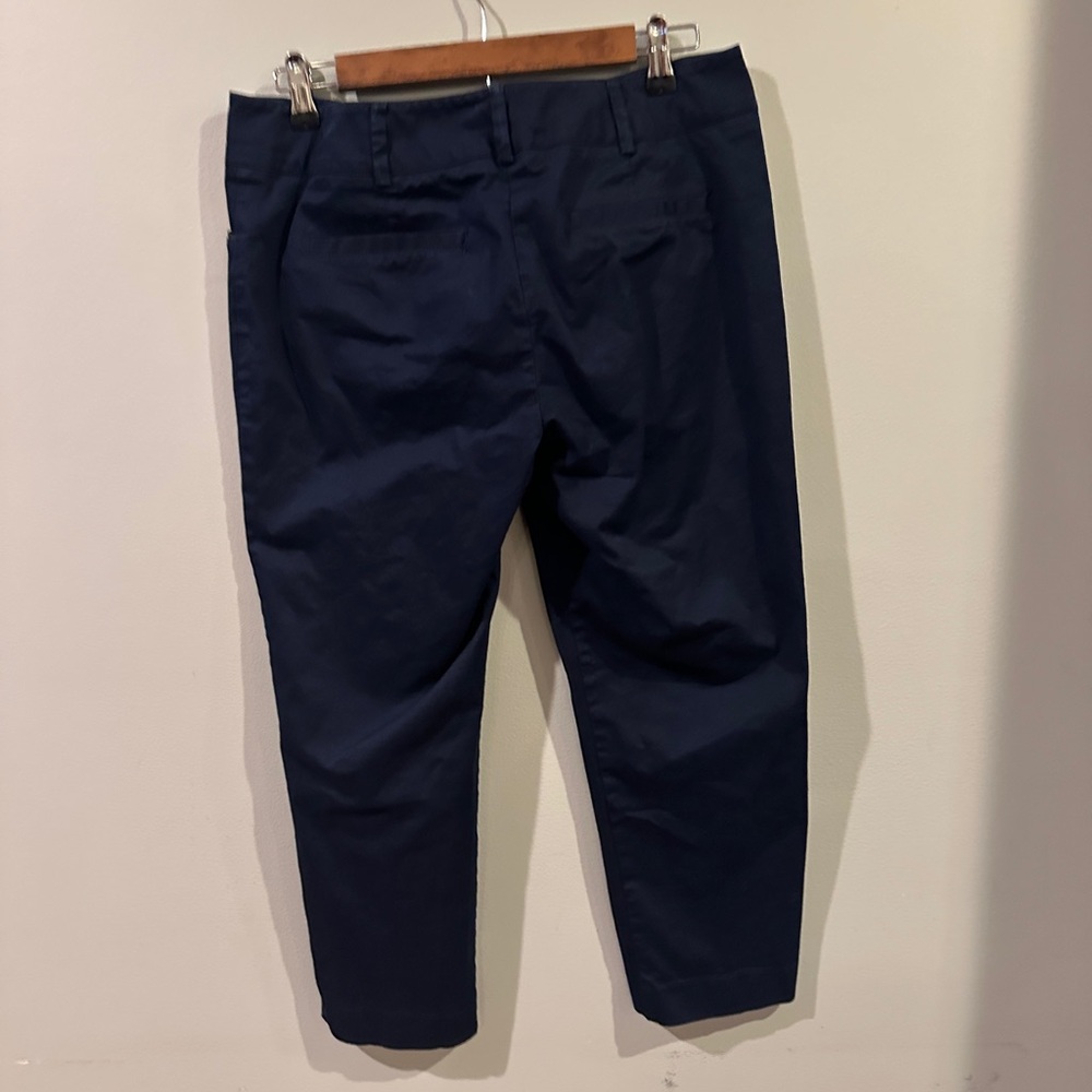 New York & Company Navy Slim Ankle Pants Size 8 Stretch Career Work Pants - Picture 3 of 7